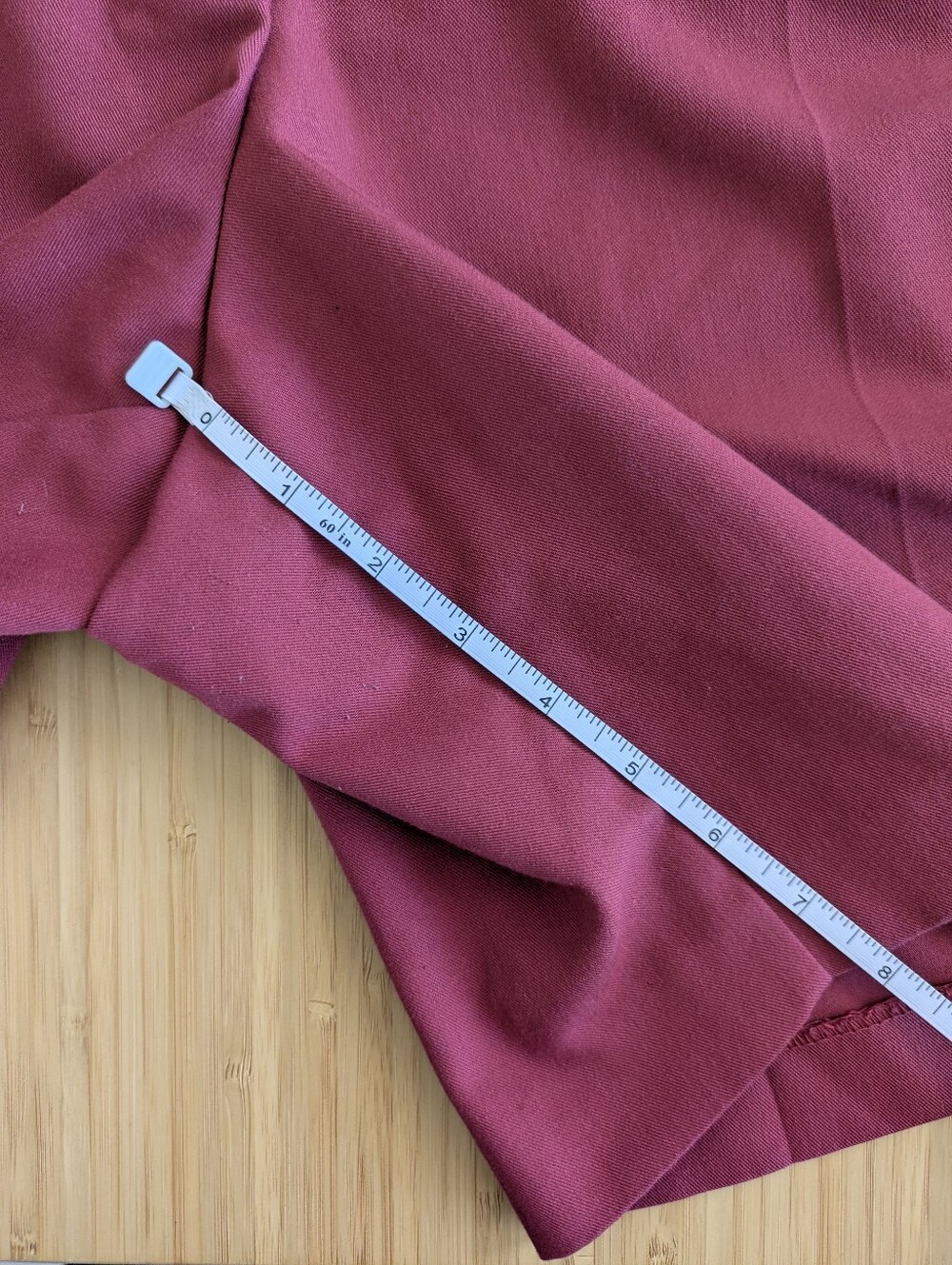 Vintage TEHAMA Rose Red Casual Button-Front Shorts - Picture 6 of 6